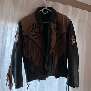 Vintage Hot Leathers women’s M motorcycle jacket.